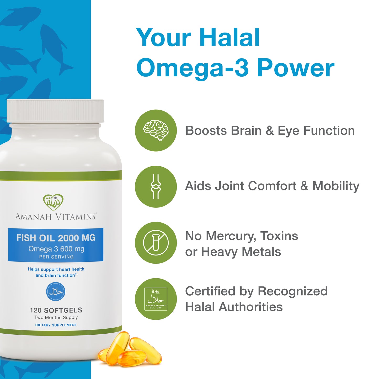 Amanah Vitamins Omega 3 Fish Oil