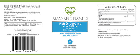 Amanah Vitamins Omega 3 Fish Oil
