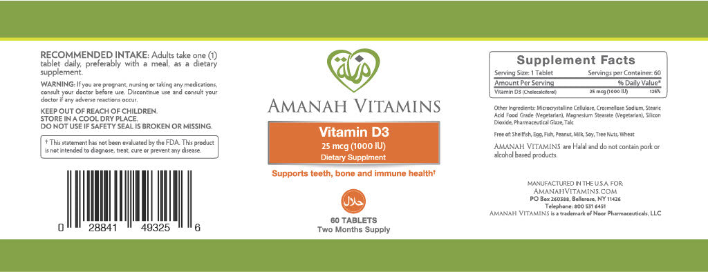 Amanah Vitamins Vitamin D